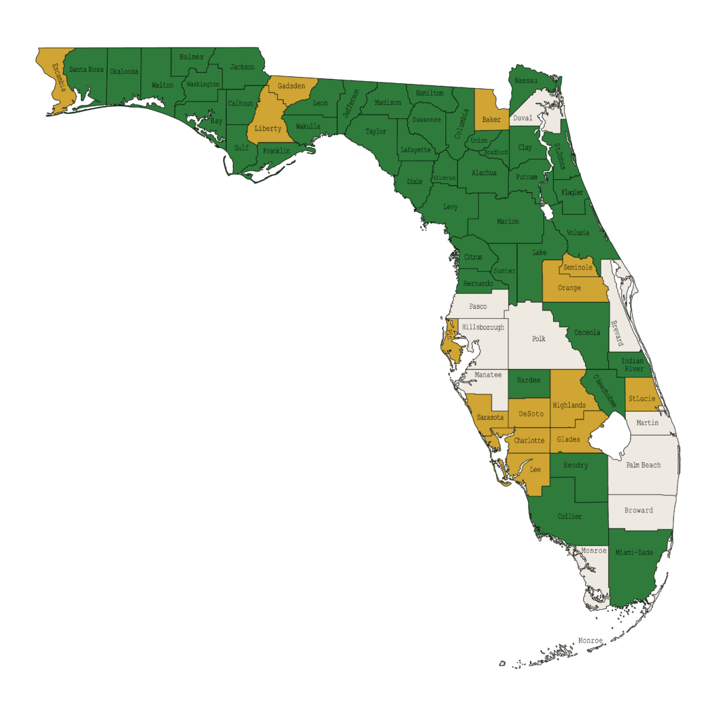 Florida Deputy Sheriffs Association Membership Map